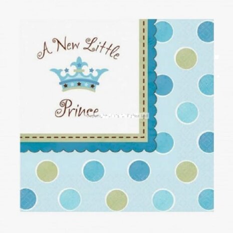 Servet A new little Prince 33x33cm 16 stuks Servet A new little Prince 33x33cm 16 stuks