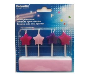 Kerzenpflücker lila rosa Sterne | 8 Stücke