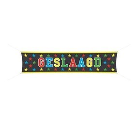 Geslaagd spandoek 180x40cm