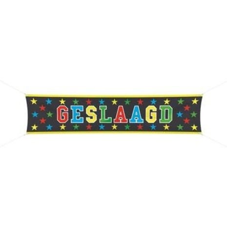 Geslaagd spandoek 180x40cm