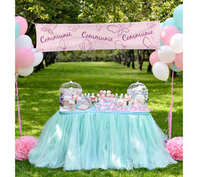 Spandoek Communie Roze Spandoek Communie Roze