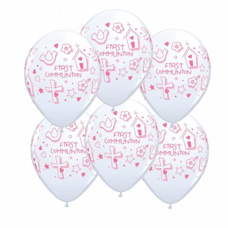 Ballonkommunion Pink 25 Stücke