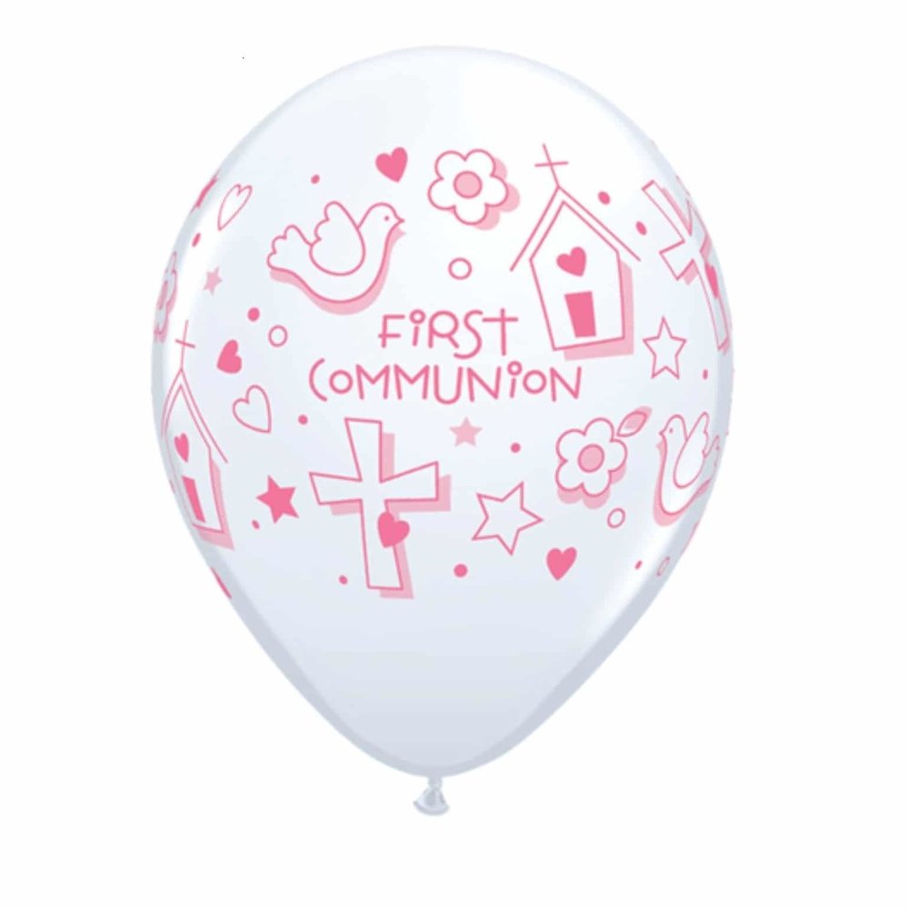 Ballon Communie roze 25 stuks Ballon Communie roze 25 stuks