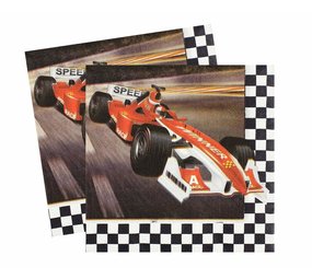 Race auto servetten 33 x 33cm | 20 stuks Race auto servetten 33 x 33cm | 20 stuks