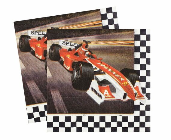 Race Car Napkins 33 x 33cm | 20 pieces Race Car Napkins 33 x 33cm | 20 pieces