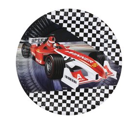 Race auto bord 23cm | 6 stuks Race auto bord 23cm | 6 stuks