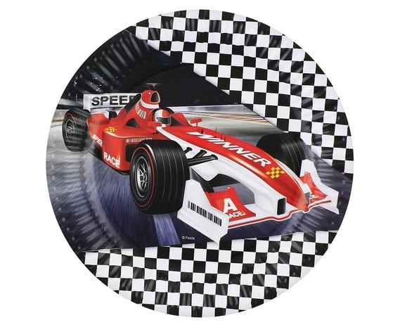 Race Auto plate 23cm | 6 pieces Race Auto plate 23cm | 6 pieces