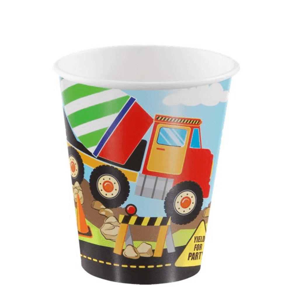 Unique Party Cup Construction Party 270 ml | 8 pieces Unique Party Cup Construction Party 270 ml | 8 pieces