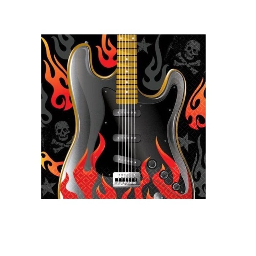 Servet Rock 'n Roll 25x25cm | 16 stuks