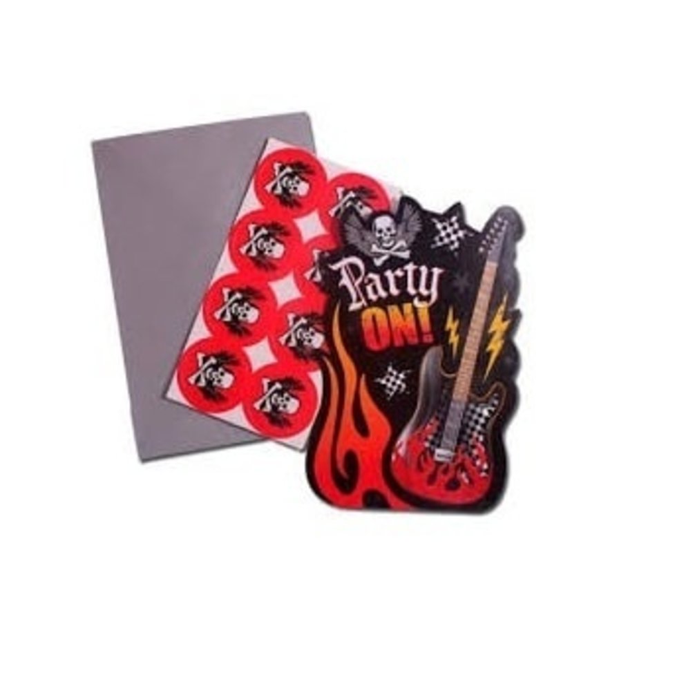 Uitnodiging Rockstar | 8 stuks Uitnodiging Rockstar | 8 stuks