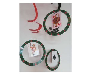 Hang decoration Swirl playing cards | 6 pieces
