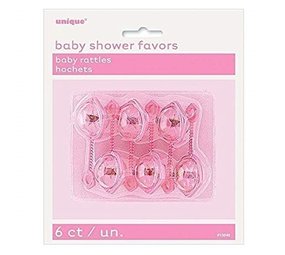 Unique Party Baby Tower bébé hochets rose 6 pièces Unique Party Baby Tower bébé hochets rose 6 pièces