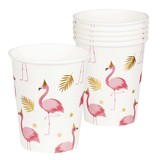 Boland Flamingo Cups Gold and Pink 210ml | 10 pieces Boland Flamingo Cups Gold and Pink 210ml | 10 pieces