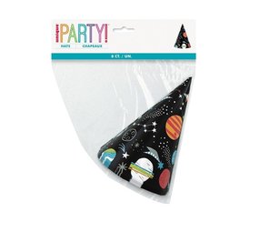 Party hat outer space 8 pieces