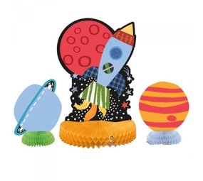Table decoration outer space 3 pieces