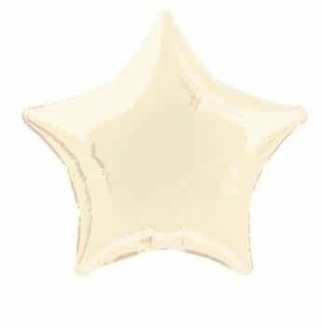 Globos Nordic Helium Ballon Star Elfenbeinfarbe 45 cm