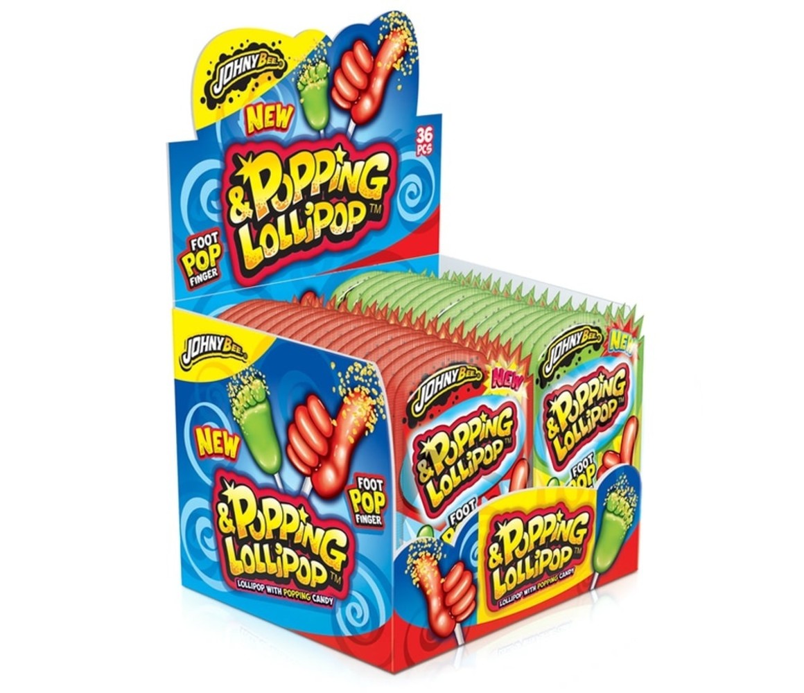 Snoep Johny Bee Popping + Lollipop 13 gr. | per stuk Snoep Johny Bee Popping + Lollipop 13 gr. | per stuk
