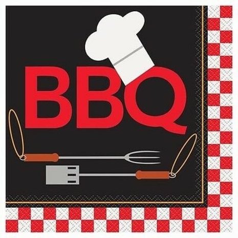 Servet BBQ 33x33cm | 16 stuks