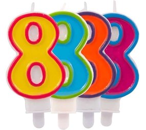 Candle 8 colored | per Unit Candle 8 colored | per Unit