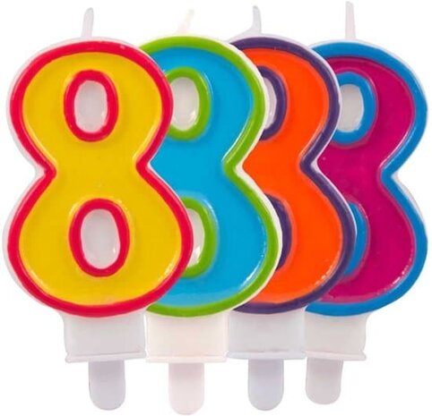 Candle 8 colored | per Unit Candle 8 colored | per Unit