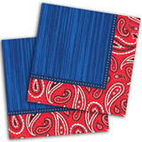 Serviettenbandana und Blue Jeans | 16 Stücke