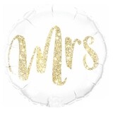 Folie Ballon '' Mrs '' Glitter Gold 46cm Folie Ballon '' Mrs '' Glitter Gold 46cm