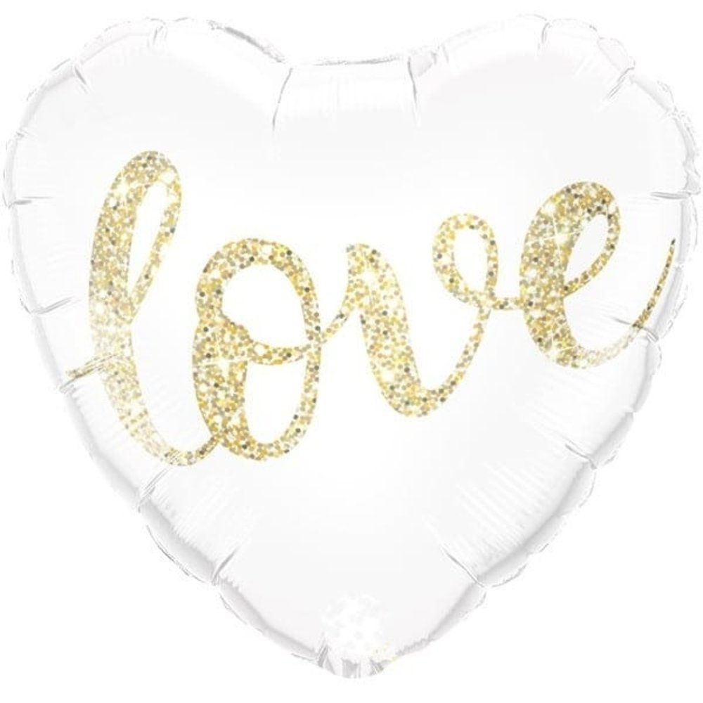Folie ballon ''Love'' glitter gold | 46cm