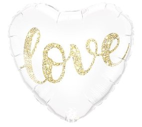 Folie ballon ''Love'' glitter gold | 46cm Folie ballon ''Love'' glitter gold | 46cm