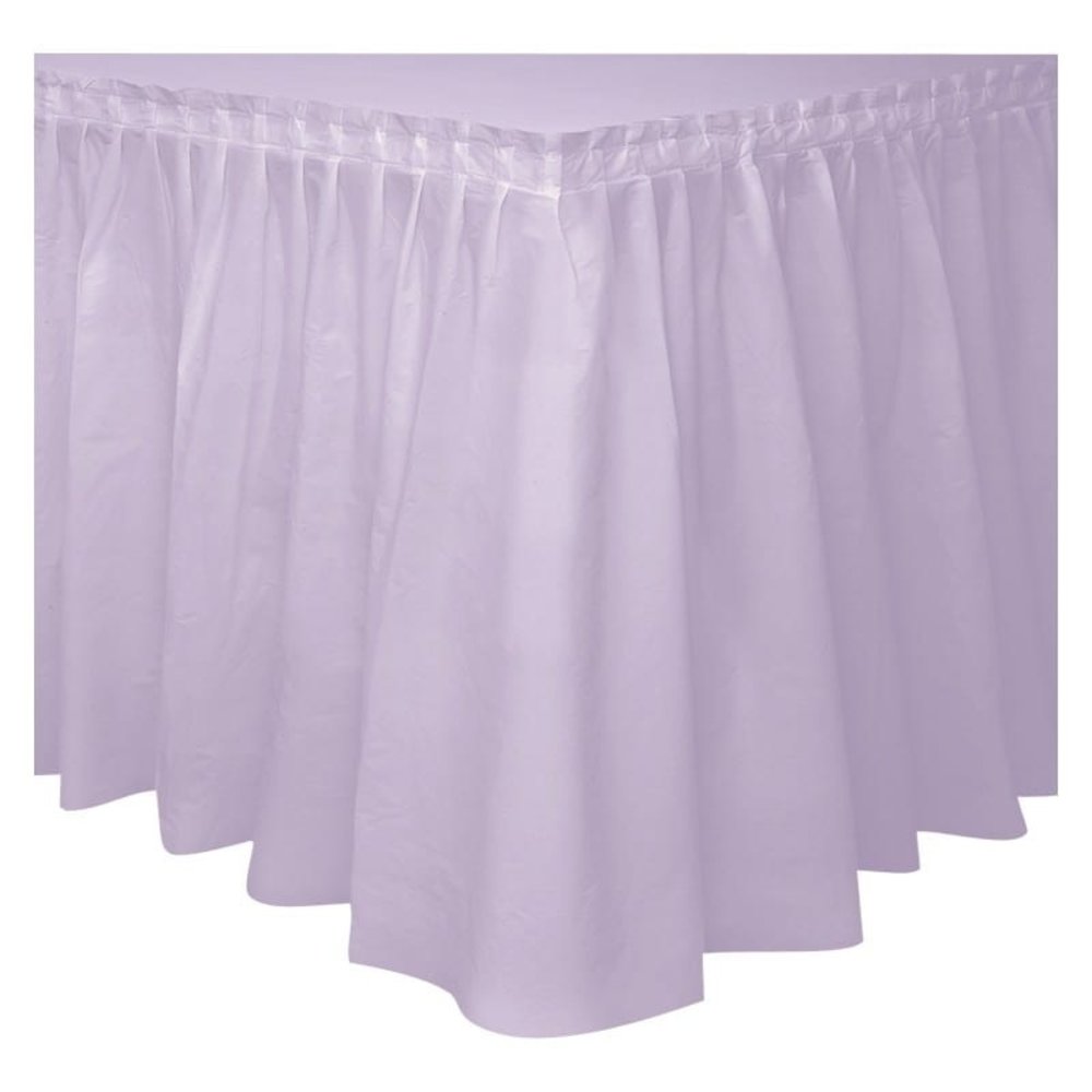 Unique Party Tafel rok lila - lavendel plastic | 73cm x 426cm Unique Party Tafel rok lila - lavendel plastic | 73cm x 426cm