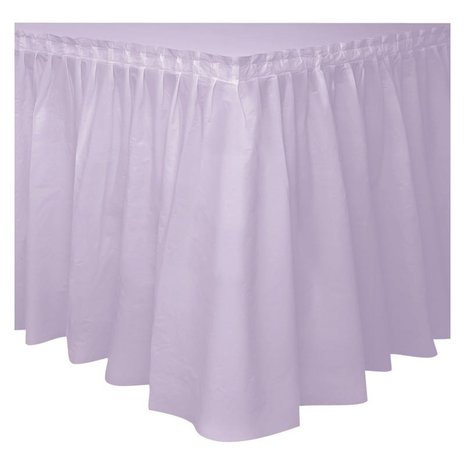 Unique Party Tafel rok lila - lavendel plastic | 73cm x 426cm Unique Party Tafel rok lila - lavendel plastic | 73cm x 426cm