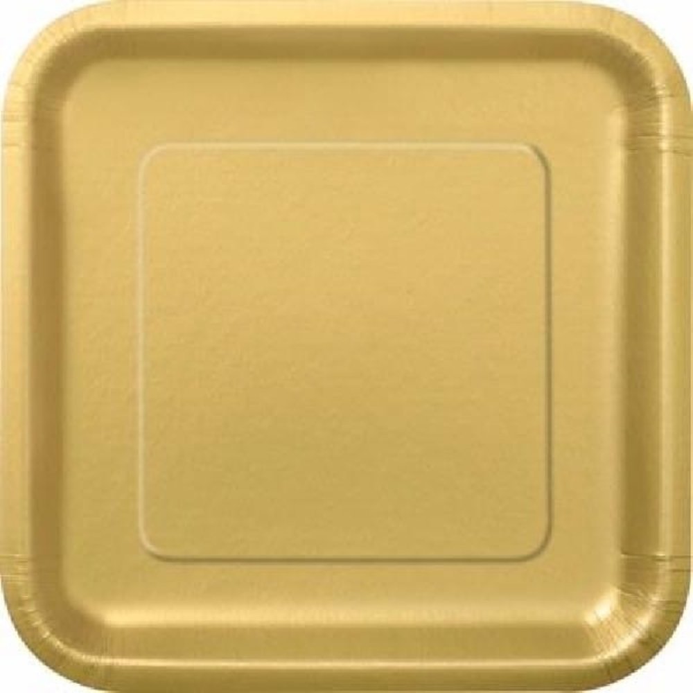 Teller Gold Square 22Cm | 14 Stücke Teller Gold Square 22Cm | 14 Stücke