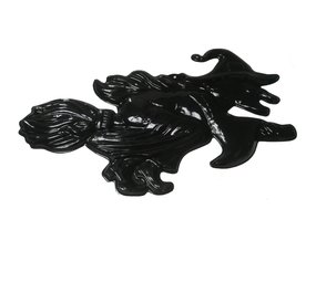 Wanddecoratie Heks zwart plastic