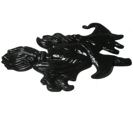 Wanddecoratie Heks zwart plastic