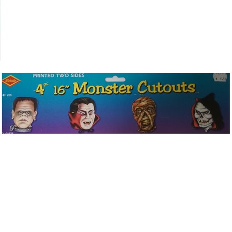 Ausschnitt Monstergesichter 4 Stücke Ausschnitt Monstergesichter 4 Stücke
