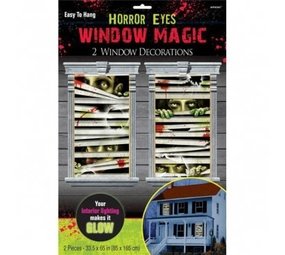 Raamdecoratie horror ogen 2 stuks Raamdecoratie horror ogen 2 stuks