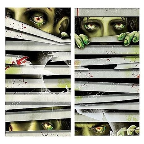 Window decoration horror eyes 2 pieces