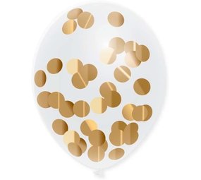 Goldballons Confetti | 5 Stücke