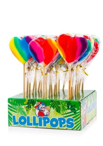 Felko Lollipop coeur arc-en-ciel