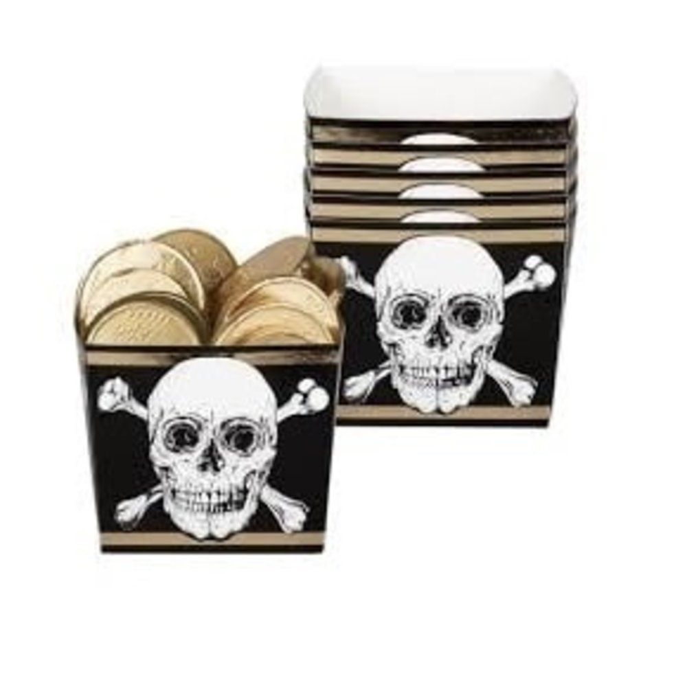 Treat bowl of skull black-gold | 6 pieces Treat bowl of skull black-gold | 6 pieces
