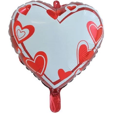 Feuille de ballon coeur écritable | 46 cm