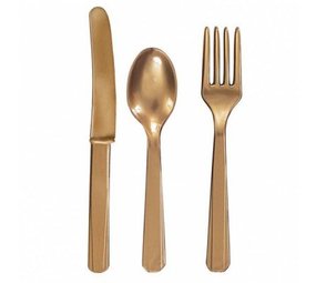 Bestek goud | 18-delig Bestek goud | 18-delig