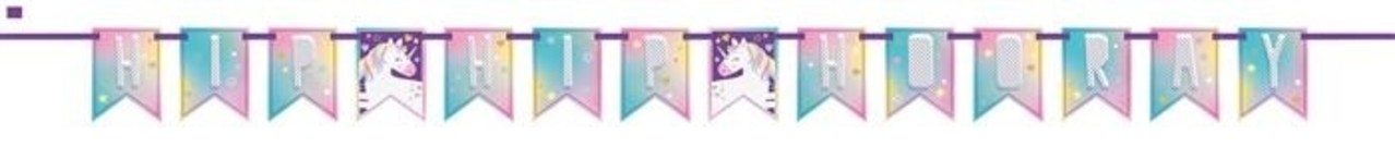 Unique Party Unicorn Hooray Letter Garland Happy Birthday 213cm | per Unit