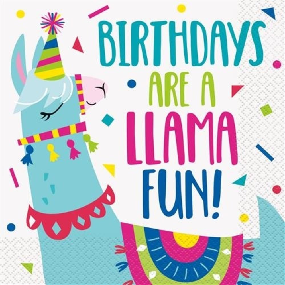 Servet Llama Birthday | 16 pieces Servet Llama Birthday | 16 pieces
