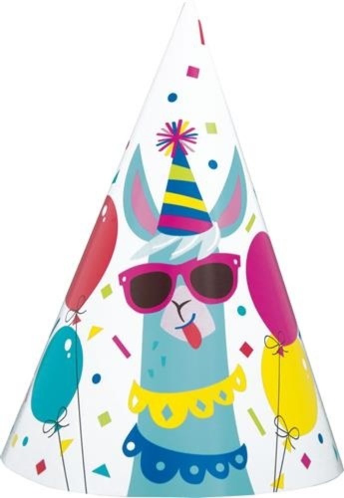 Party Hat Lama Geburtstag | 8 Stücke