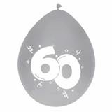 Ballon 60 ans en argent diamant 6 pièces Ballon 60 ans en argent diamant 6 pièces