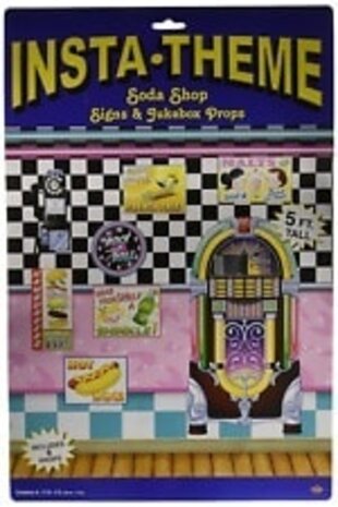 Wanddecoratie Rock and Roll Cafe | 8 stuks Wanddecoratie Rock and Roll Cafe | 8 stuks