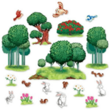 Tuf-Tuf Wall stickers animals and nature 20 pieces