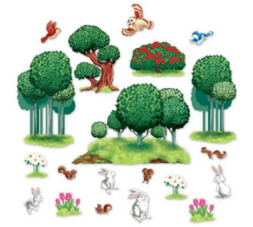 Tuf-Tuf Wall stickers animals and nature 20 pieces