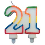 Kaars 21 jaar gekleurd Kaars 21 jaar gekleurd