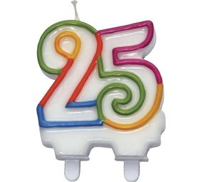 Bougie de couleur 25 ans